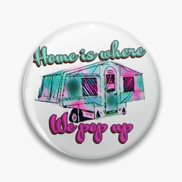 Item preview, Home is Where we Pop Up Green and Pink Trailer Tent designed and sold by BeccaAelishe.