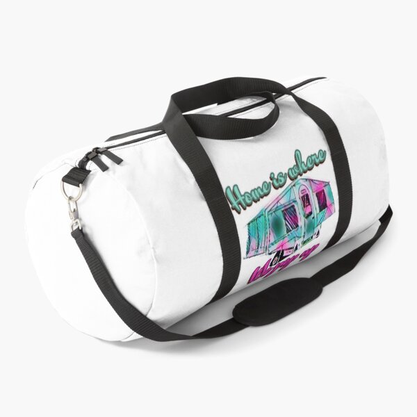 Item preview, Home is Where we Pop Up Green and Pink Trailer Tent designed and sold by BeccaAelishe.