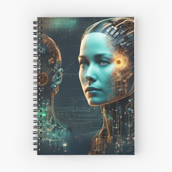 Item preview, Female and male heads with a circuit board. Generative Ai designed and sold by homydesign.