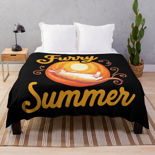 Item preview, Furry Summer with Lying Red Cat. designed and sold by twisted-dot.