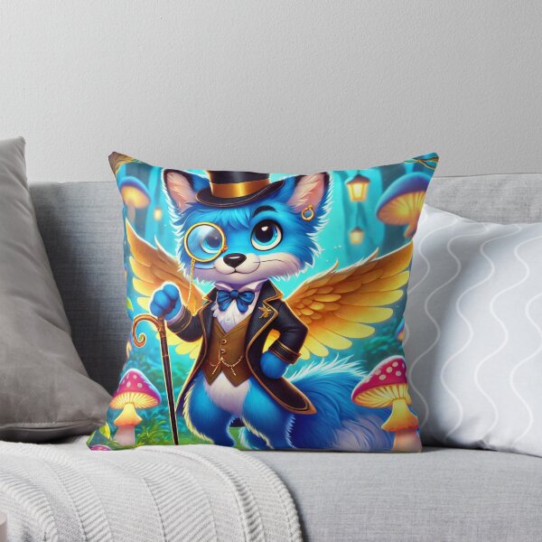 Item preview, Whimsical Blue Fox in a Magical Forest designed and sold by NotSoSpicy.