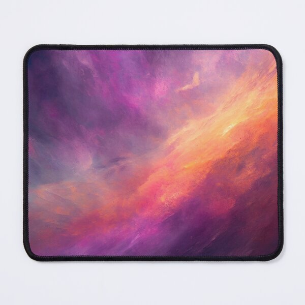 Item preview, Vibrant mix of purple, orange, and yellow hues create an abstract, cloud-like painting designed and sold by homydesign.