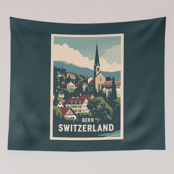 Item preview, A Vintage Travel Illustration of Bern - Switzerland  designed and sold by GoodOldVintage.