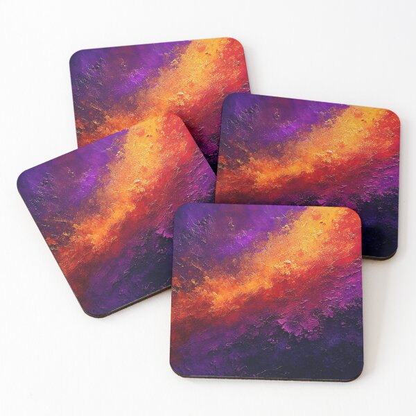Item preview, Vibrant mix of purple, orange, and yellow hues create an abstract, cloud-like painting designed and sold by homydesign.