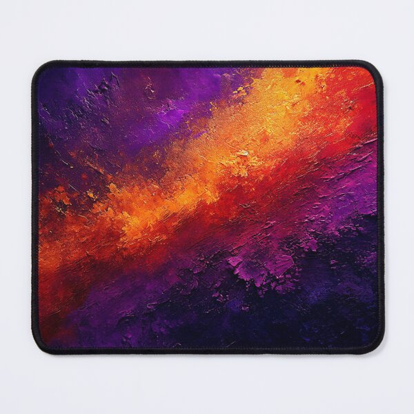 Item preview, Vibrant mix of purple, orange, and yellow hues create an abstract, cloud-like painting designed and sold by homydesign.