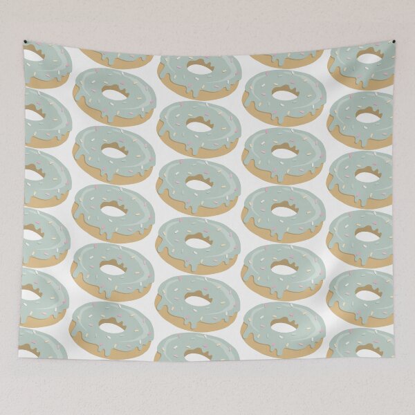 Item preview, Cute donut isolated clipart, donut with mint icing and colorful sprinkles designed and sold by GorXena.
