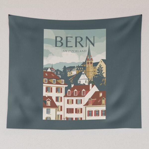 Item preview, A Vintage Travel Illustration of Bern - Switzerland  designed and sold by GoodOldVintage.