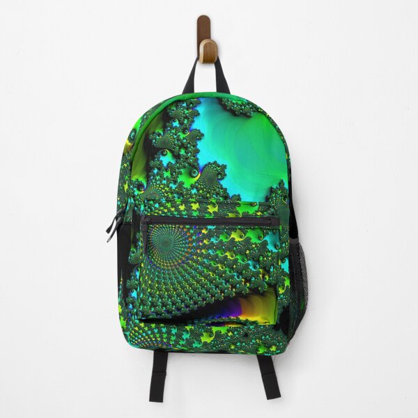 Item preview, Mandelbrot 56 - Colorful vivid peacock fractal boundary region with dynamic spirals designed and sold by Draeger0.
