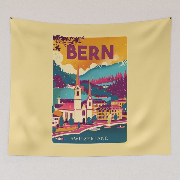 Item preview, A Vintage Travel Illustration of Bern - Switzerland  designed and sold by GoodOldVintage.