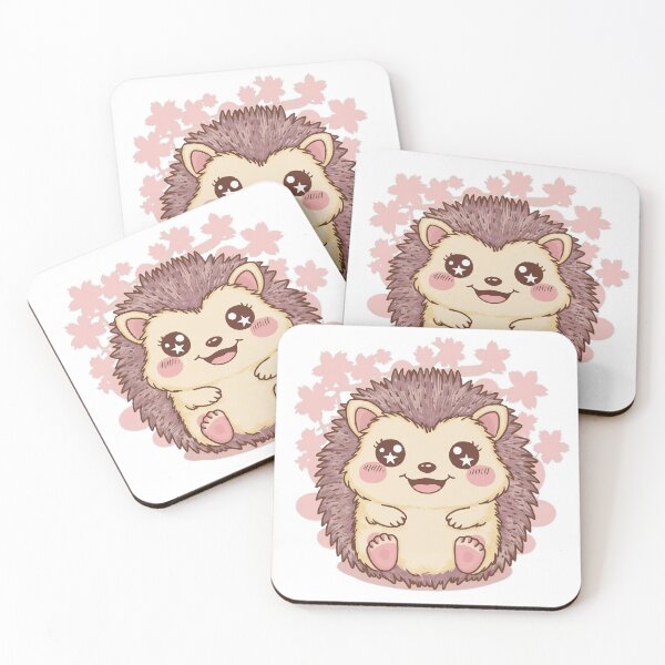 Artikelvorschau, süßer Kawaii Igel Aufkleber entworfen und verkauft von hawtaFever.