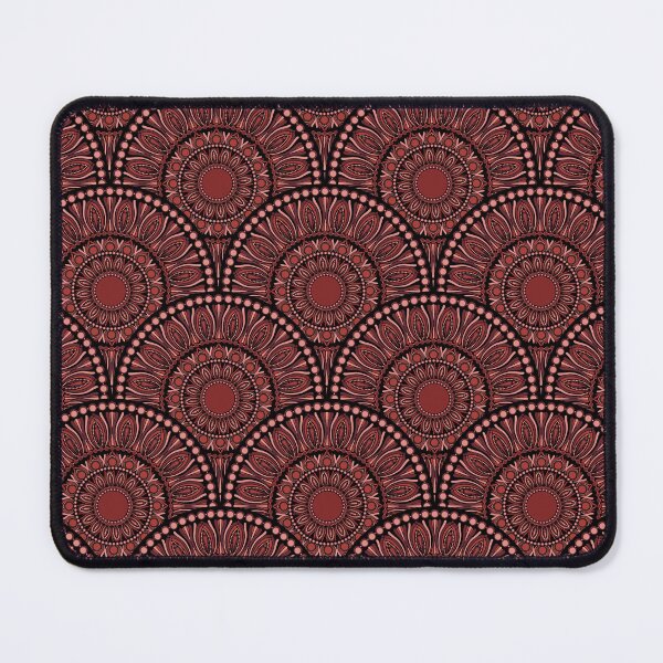 Item preview, Fashion Week Cabernet Coral Whirl Dot Mandala Art Deco Scallops designed and sold by Triplicate Limited.