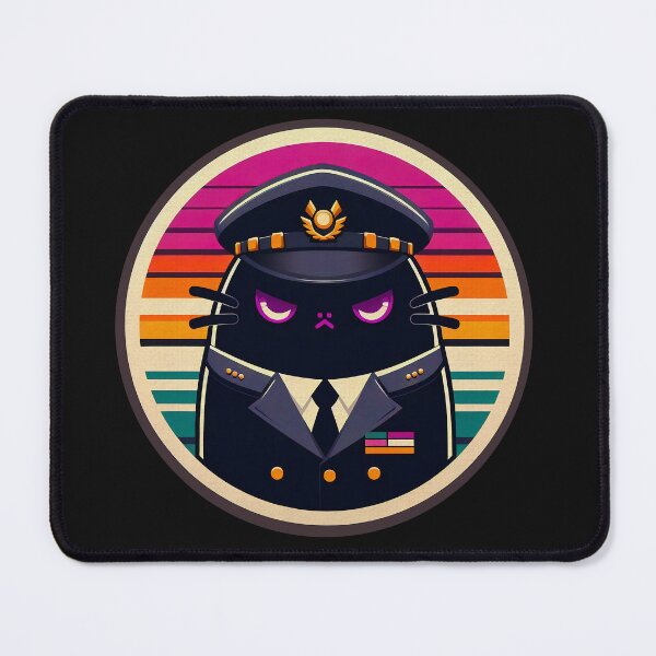 Item preview, Mysterious Black Cat | Military Officer Suit | Colorful Illustration | Circular Design designed and sold by GALUMARKET.