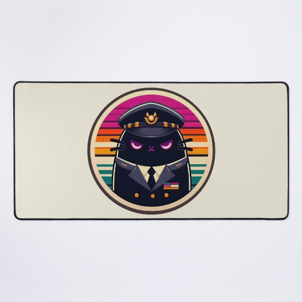 Item preview, Mysterious Black Cat | Military Officer Suit | Colorful Illustration | Circular Design designed and sold by GALUMARKET.