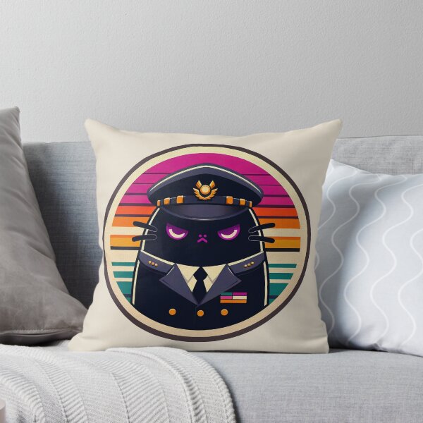 Item preview, Mysterious Black Cat | Military Officer Suit | Colorful Illustration | Circular Design designed and sold by GALUMARKET.