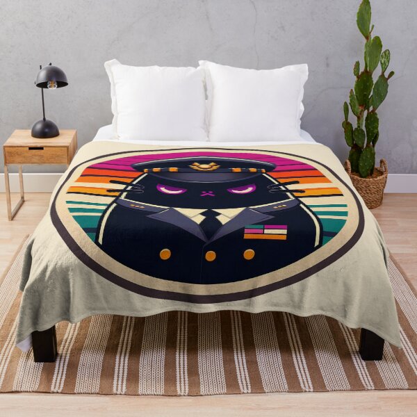 Item preview, Mysterious Black Cat | Military Officer Suit | Colorful Illustration | Circular Design designed and sold by GALUMARKET.