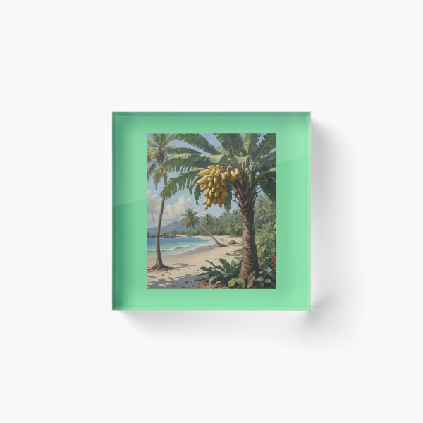 Item preview, Banana palm on a tropical beach designed and sold by seahorse crossing.
