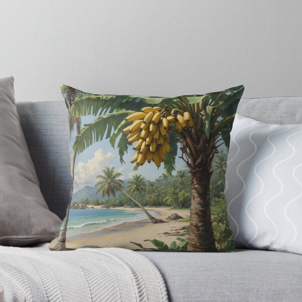 Item preview, Banana palm on a tropical beach designed and sold by seahorse crossing.