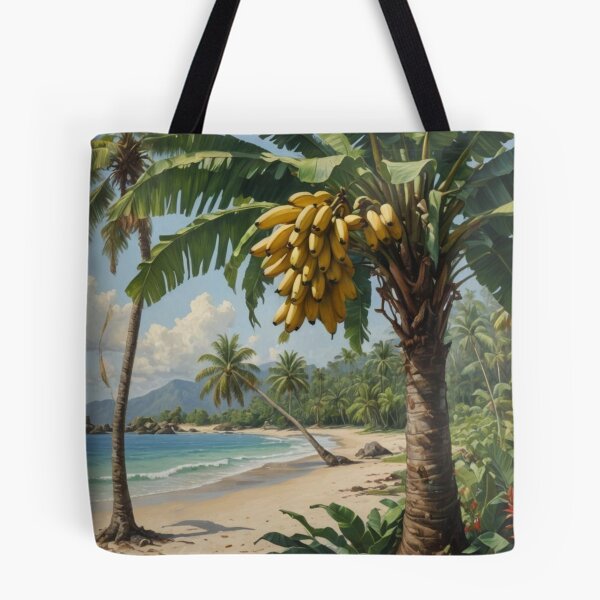 Item preview, Banana palm on a tropical beach designed and sold by seahorse crossing.