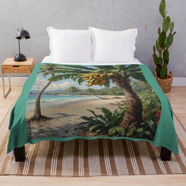Item preview, Banana palm on a tropical beach designed and sold by seahorse crossing.