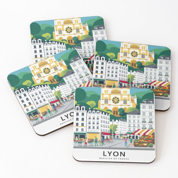Item preview, Lyon , France . Basilica de France: Vibrant Market Day designed and sold by CARRAANN.