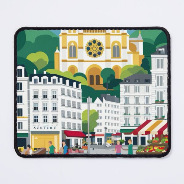 Item preview, Lyon , France . Basilica de France: Vibrant Market Day designed and sold by CARRAANN.