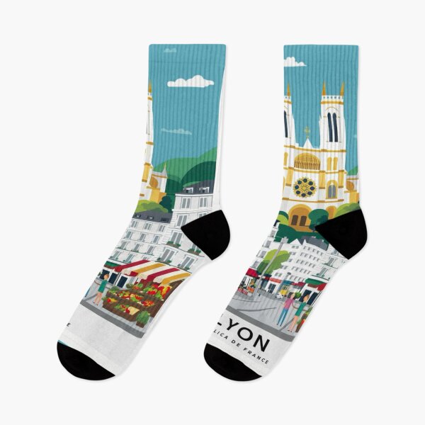 Item preview, Lyon , France . Basilica de France: Vibrant Market Day designed and sold by CARRAANN.