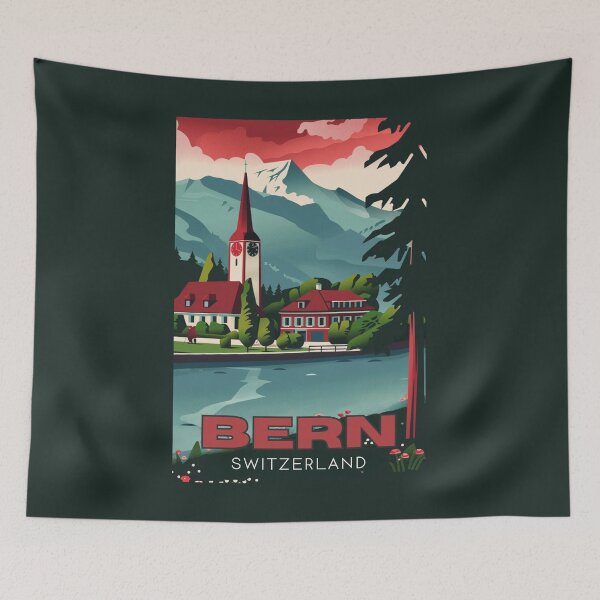 Item preview, A Vintage Travel Illustration of Bern - Switzerland  designed and sold by GoodOldVintage.