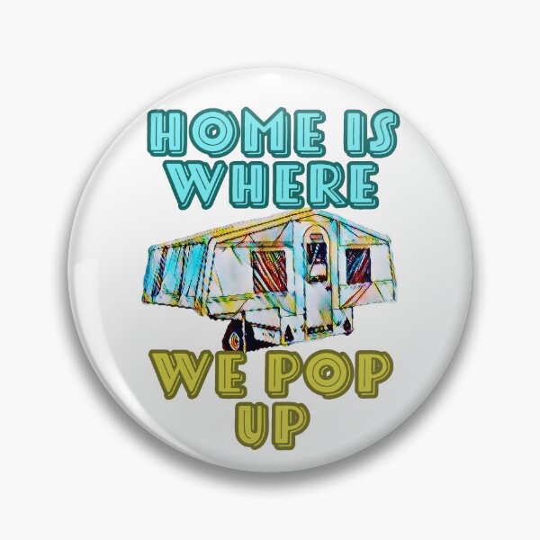 Item preview, Home is Where we Pop Up Blue and Yellow Trailer Tent designed and sold by BeccaAelishe.