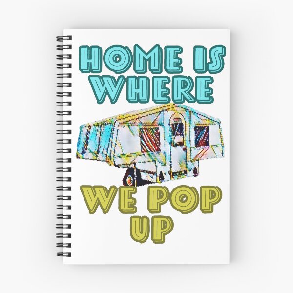 Item preview, Home is Where we Pop Up Blue and Yellow Trailer Tent designed and sold by BeccaAelishe.