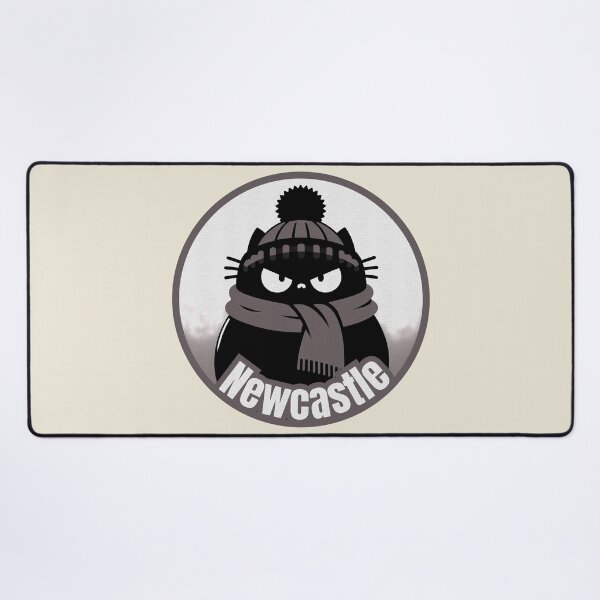 Item preview, Cute Black Cat | Grey Hat and Scarf | Newcastle | Circular Art designed and sold by GALUMARKET.