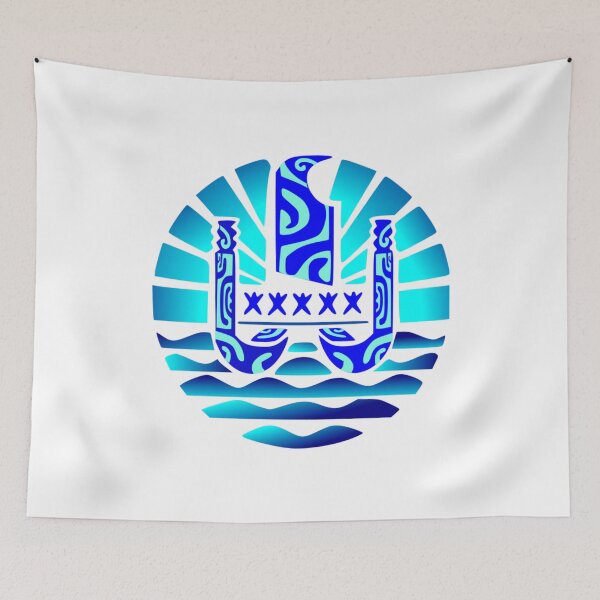 Item preview,  Flag of French Polynesia (Blue) designed and sold by Nesian-Tahiti.