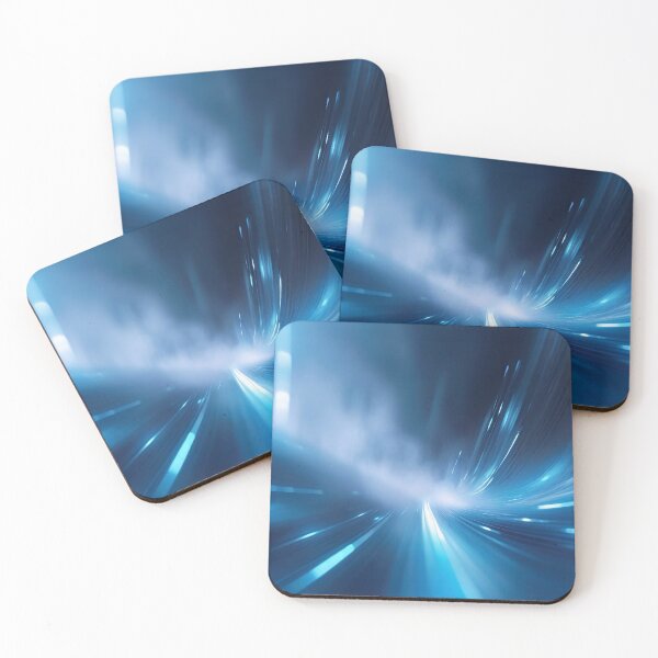 Item preview, Vibrant blue and green light streaks converge, evoking motion and energy designed and sold by homydesign.