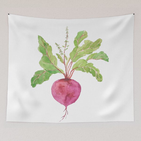 Item preview, one beetroot plants watercolor  designed and sold by ColorandColor.