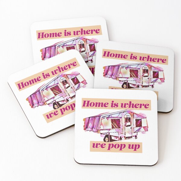 Item preview, Home is Where We Pop Up Pink and Purple Trailer Tent designed and sold by BeccaAelishe.