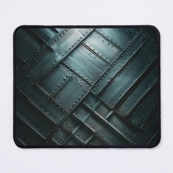 Item preview, Intersecting metallic beams with rivets, showcasing industrial design through symmetry and texture designed and sold by homydesign.