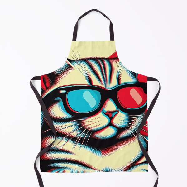 Item preview, Cool Cat with 3D Glasses in Pop Art Style designed and sold by Vitalka-uk.
