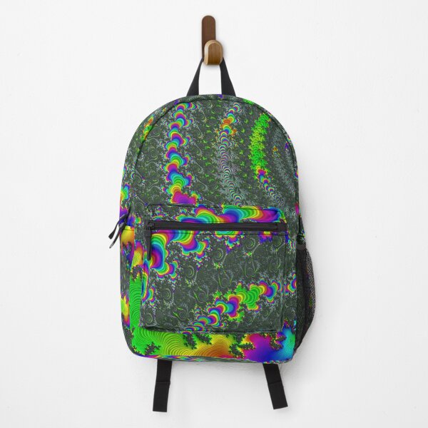 Item preview, Mandelbrot 58 - Vibrant, rainbow fractal spiral tunnel receding into background designed and sold by Draeger0.