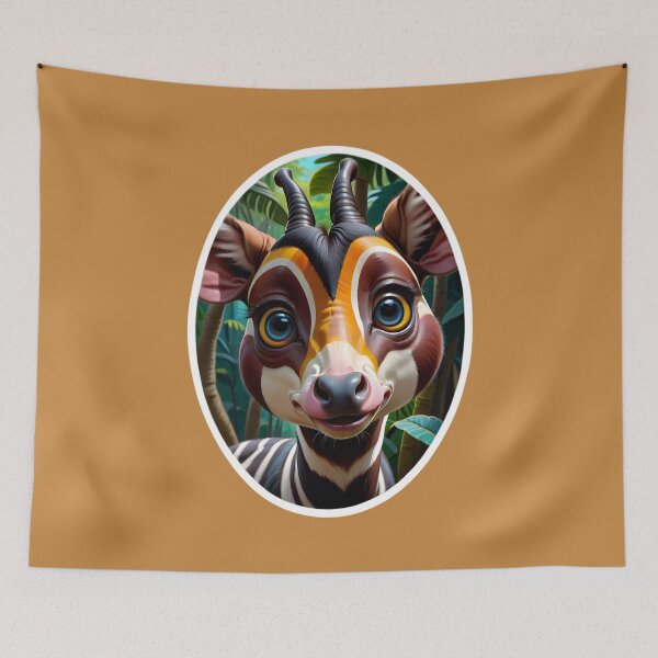 Item preview, Cute African Okapi In The Jungle designed and sold by TheArtOfPat.