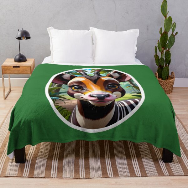 Item preview, Cute African Okapi In The Jungle designed and sold by TheArtOfPat.