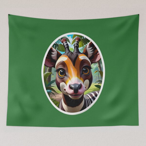 Item preview, Cute African Okapi In The Jungle designed and sold by TheArtOfPat.