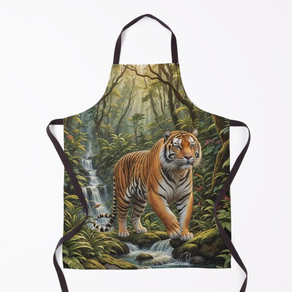 Item preview, Tiger's Enchanting Journey: Paradise Oasis With Waterfall designed and sold by EnchantedVista.