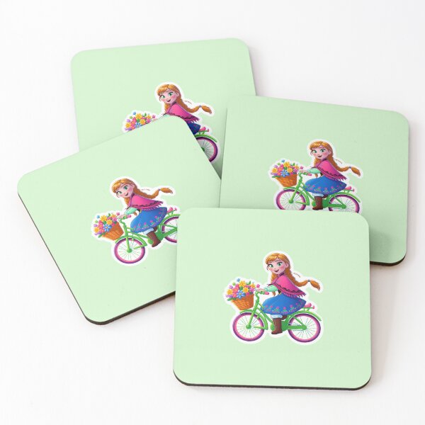 Item preview, Anna ridding a bike with a basket of flowers designed and sold by Magimel.