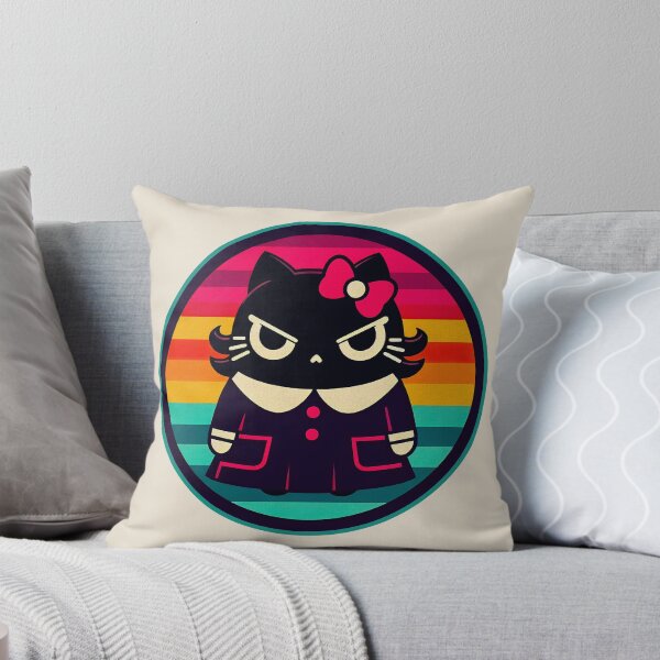 Item preview, Cute and Playful Black Cat | Red Dress and Bow | Colorful Circular Art designed and sold by GALUMARKET.