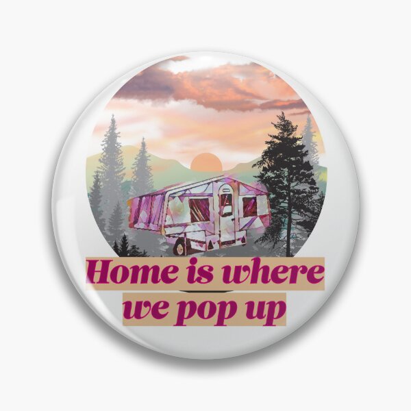 Item preview, Home is Where We Pop Up Sunset Pink and Purple Trailer Tent designed and sold by BeccaAelishe.