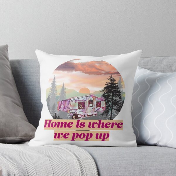 Item preview, Home is Where We Pop Up Sunset Pink and Purple Trailer Tent designed and sold by BeccaAelishe.