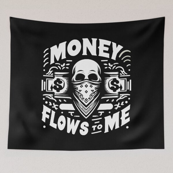 Item preview, Money Flows To Me Black and White Design designed and sold by Artbyminga.