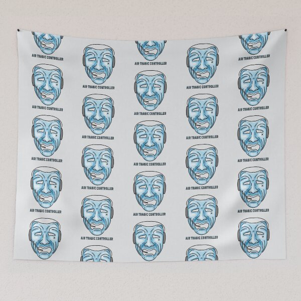 Item preview, Air Tragic Traffic Controller Mask with text  designed and sold by AdventuresOy.