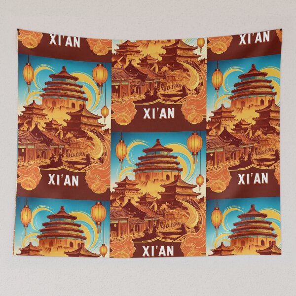 Item preview, Xi'an China Vintage Travel Tourism  designed and sold by TravelersGems.