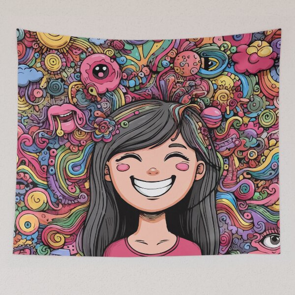 Item preview, Colorful Chaos Behind a Blank Canvas designed and sold by Gacram.