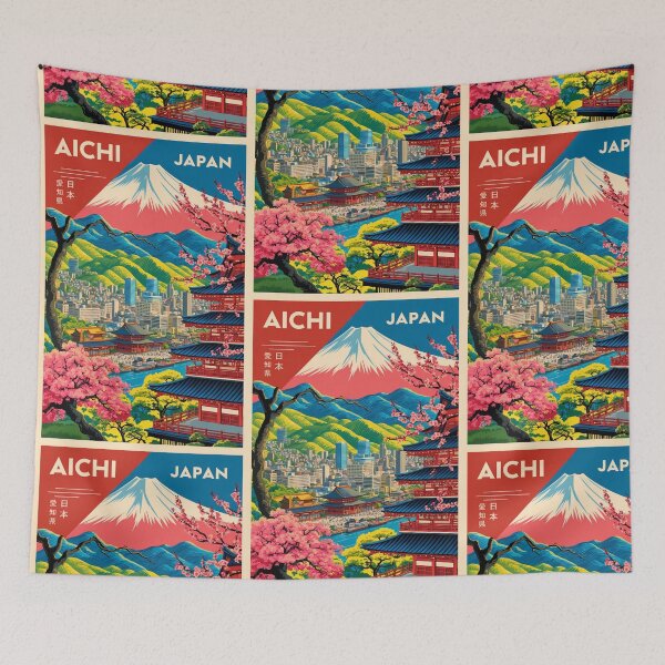 Item preview, Aichi Japan Vintage Travel Tourism  designed and sold by TravelersGems.